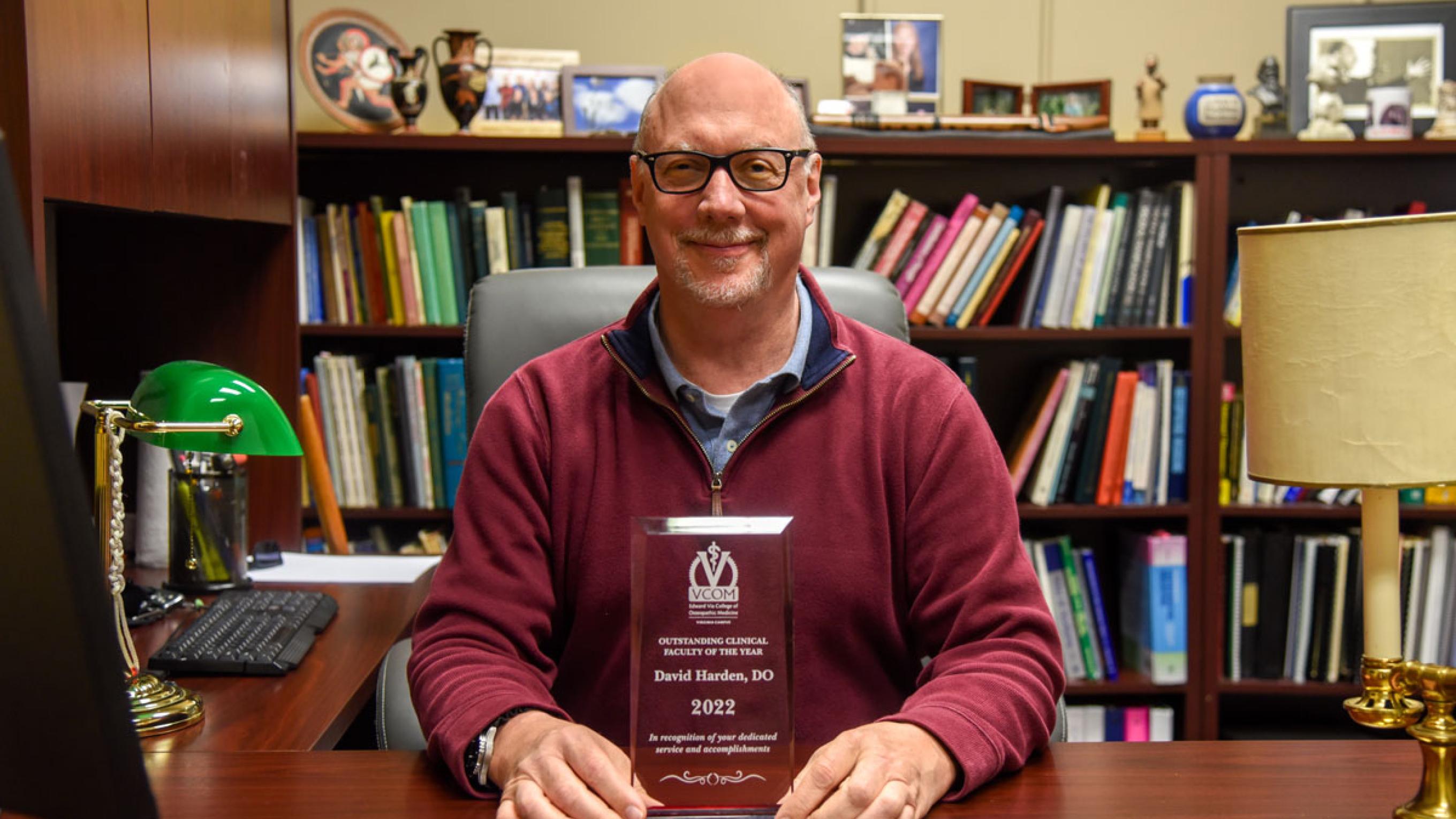 Dr Harden with award