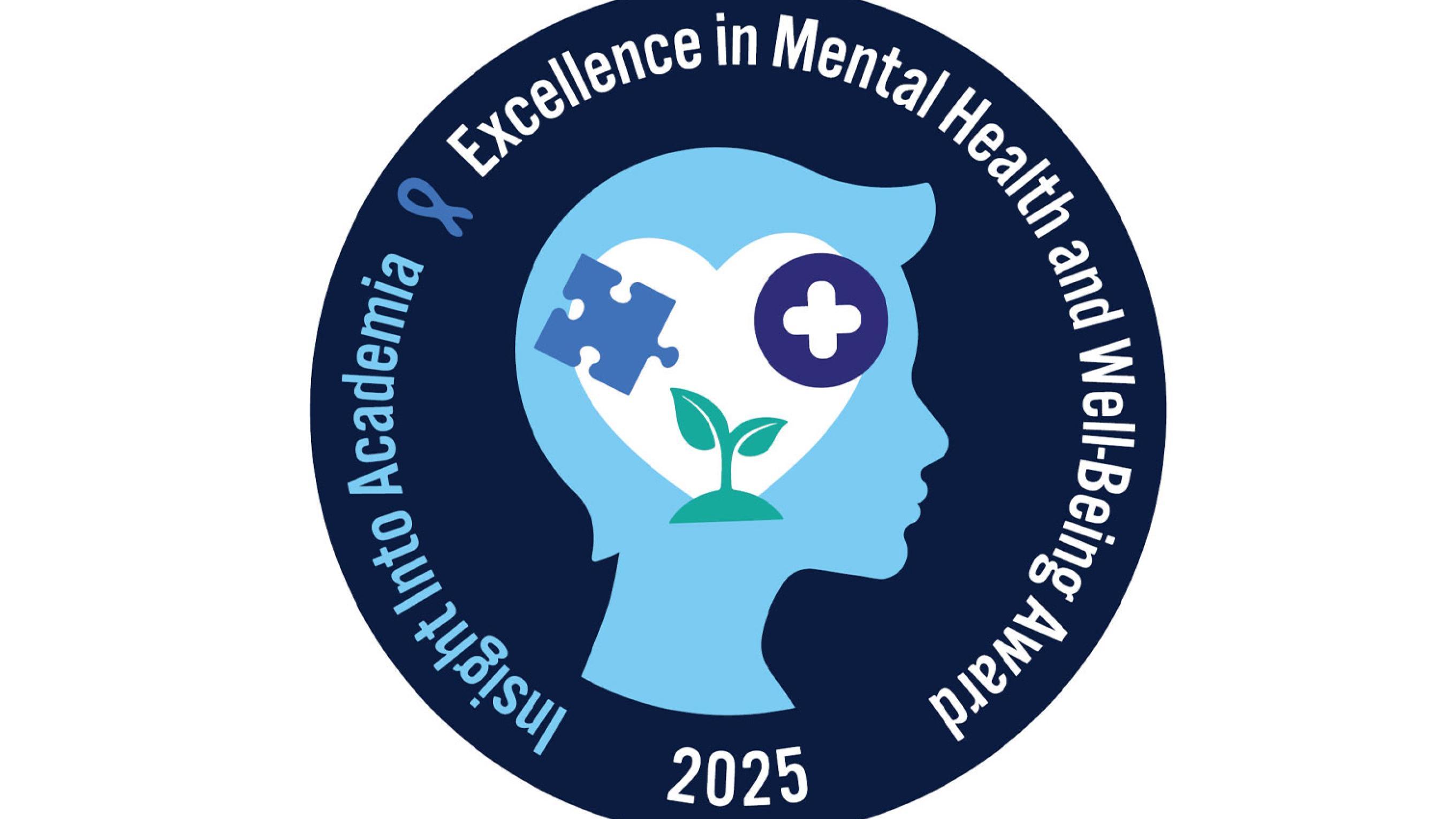 Insight Into Academia magazine’s 2025 Excellence in Mental Health and Well-Being Award logo