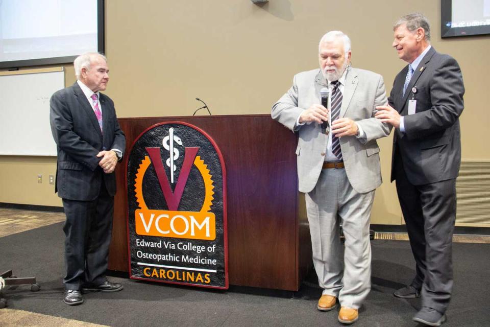 AMA President and AOA President-Elect Address Students at VCOM-Carolinas