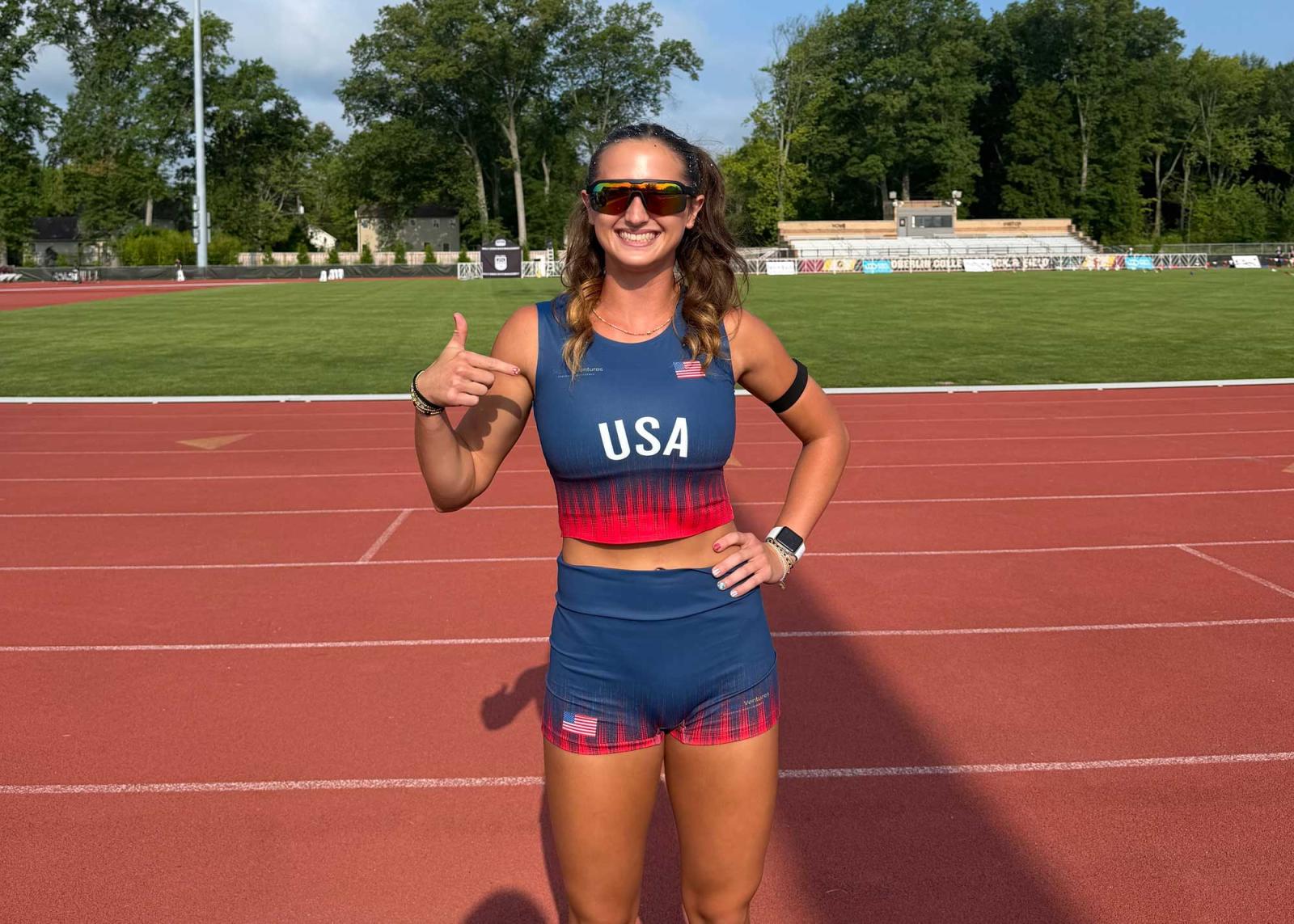 Hannah Hill in team USA gear