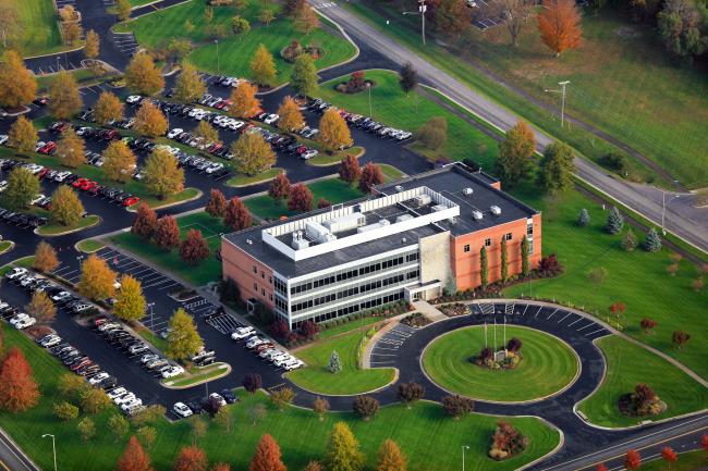 Aerial view of the VCOM Virginia campus.