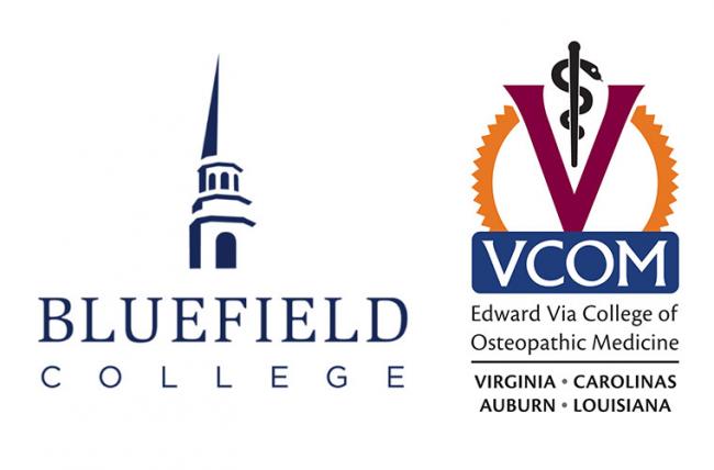Bluefield College and VCOM logos