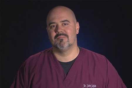 John Lucas in scrubs
