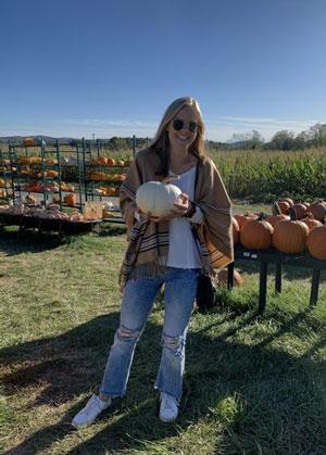 Rachel Moffett at pumpkin patch