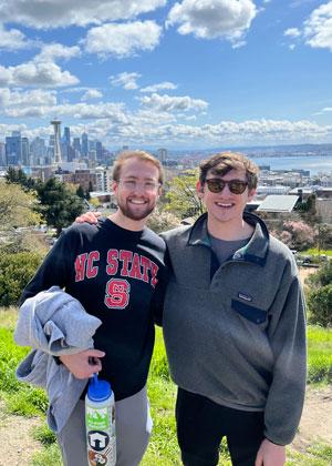 Brody Fogleman with a friend