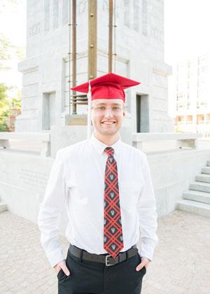 Brody Fogleman in grad cap