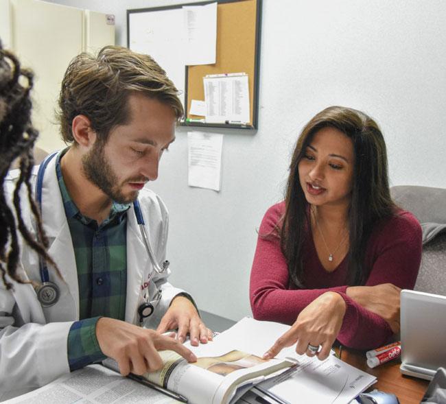 Student receiving academic assistance