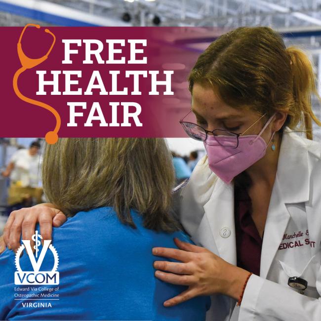 Giles County Health Fair - student doctor with patient