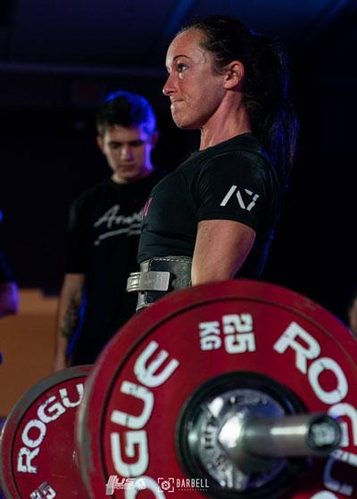 Allison Garden performing dead lift