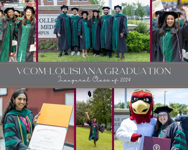 Louisiana Class of 2024 grads posing in front of the school sign