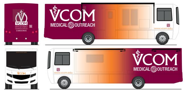 Rendering for graphics on the sides of VCOM's mobile medical unit