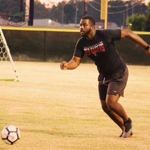 Chinaemerem Chukwudoro playing soccer