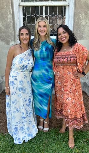 Daniela Gonzalez with friends at a wedding