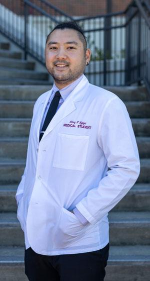 Jimmy Nguyen in white coat