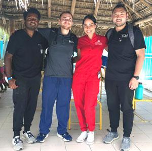 Jimmy Nguyen with fellow students on a mission trip