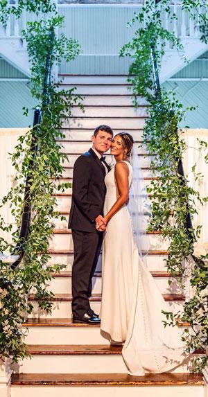 Wrenn and Kari Pallas on their wedding day