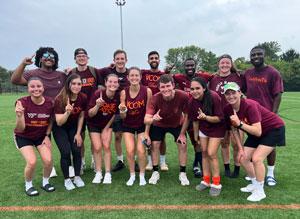 Wrenn Pallas with fellow students during the VCOM Olympics event