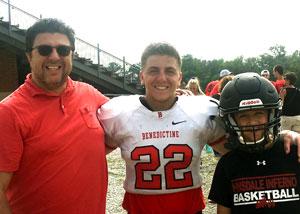 Michael Paunove in his college football uniform
