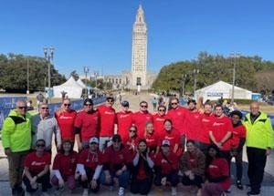 Michael Paunove with friends after a marathon