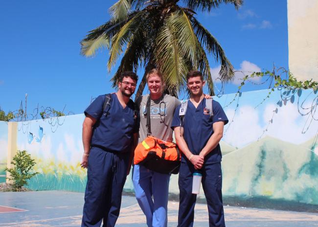 Henry Knox with fellow students on a medical mission trip