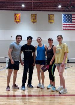 Brennan Medlin and friends after a pickleball match