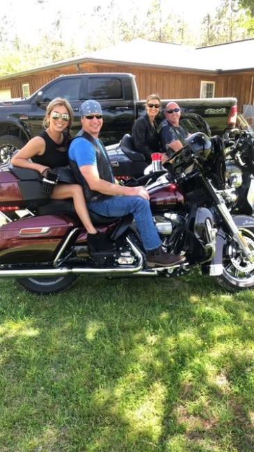 Thomas McKinley on his motorcycle