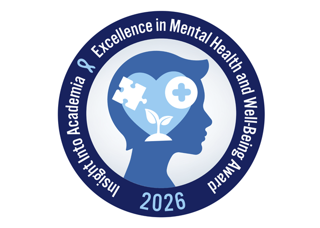 Insight into Academia 2026 award logo. Silhouette of a face