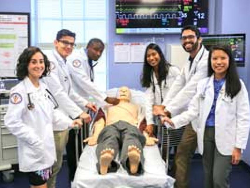 Medical Students with Sim Manikin