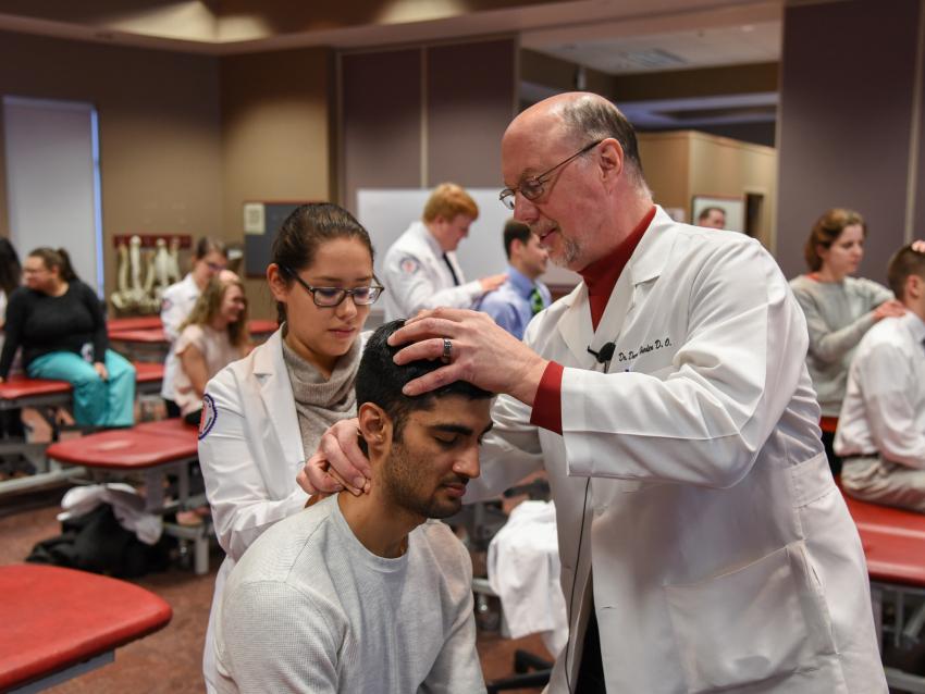 Preclinical Students with Faculty - OMM
