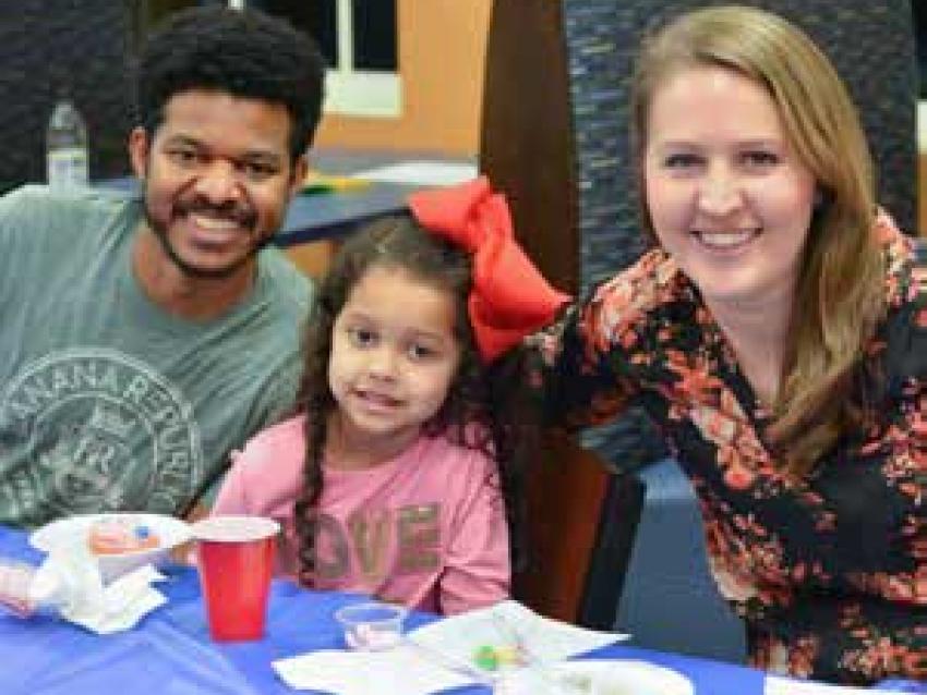 Student parents with child