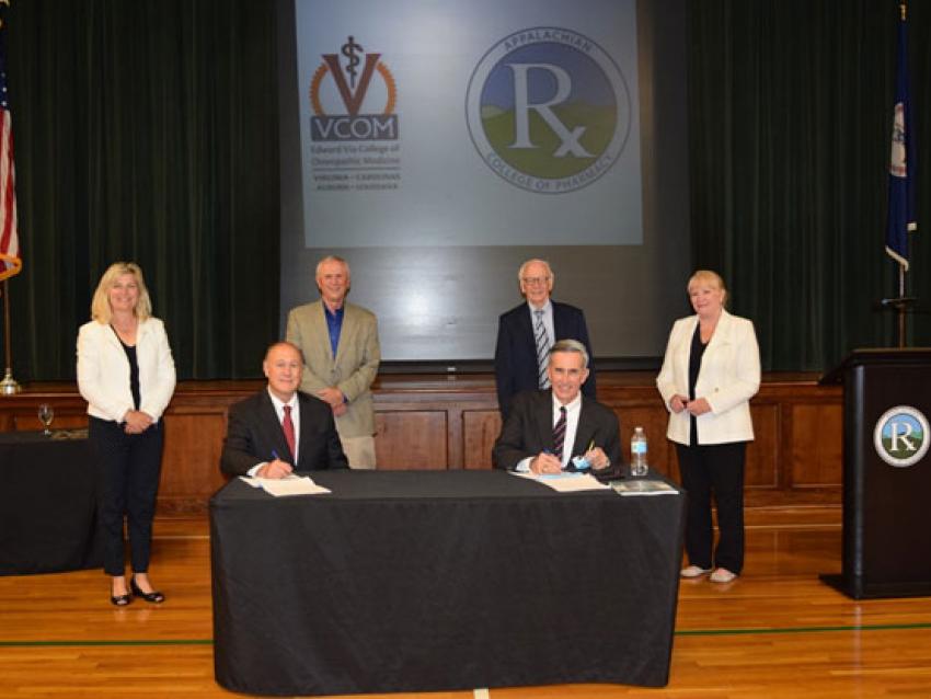 Signing of Agreement - Harvey Peter’s Center Foundation regarding VCOM and the Appalachian College of Pharmacy