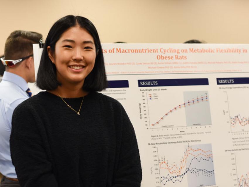 Auburn student at research day