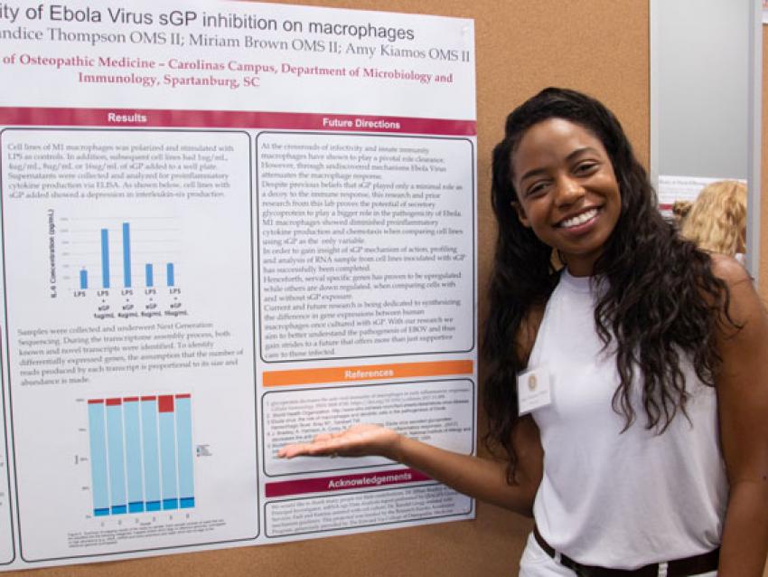Student at Carolinas research day