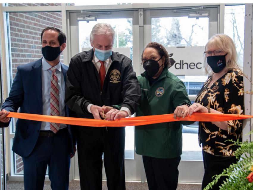 VCOM and DHEC ribbon cutting