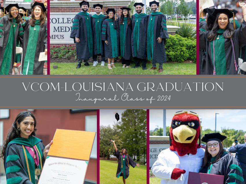 Louisiana Class of 2024 grads posing in front of the school sign
