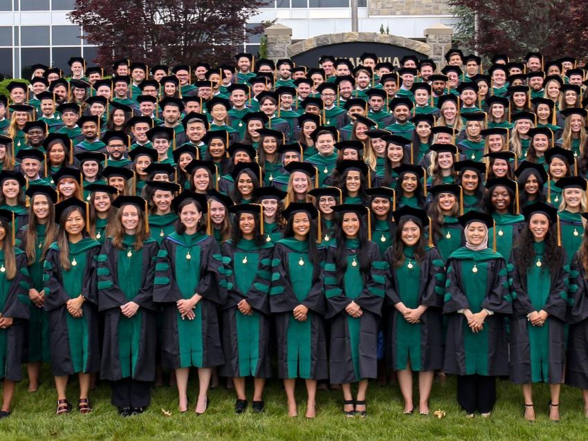 VCOM Virginia class of 2024 students in regalia