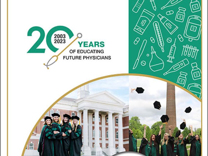 2023 Annual Report Cover with students in regalia