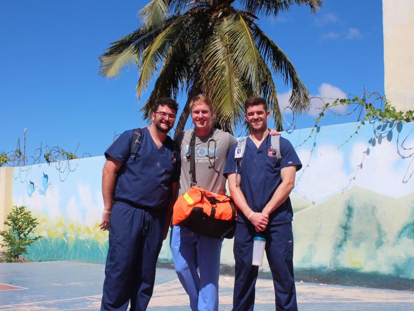Henry Knox with fellow students on a medical mission trip