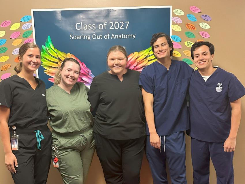 VCOM-Auburn student researchers smiling